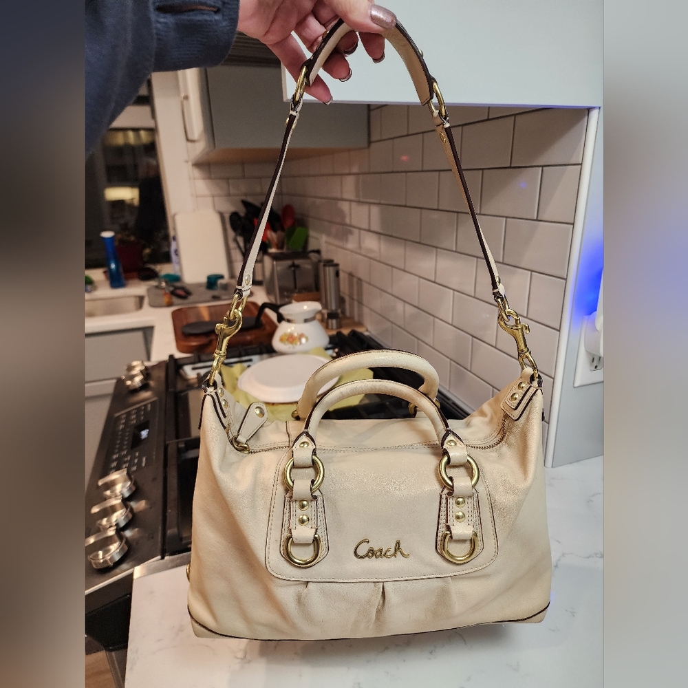 Coach Cream Shoulder Bag